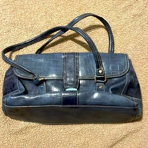 Liz Claiborne bag gray blue amazing condition!